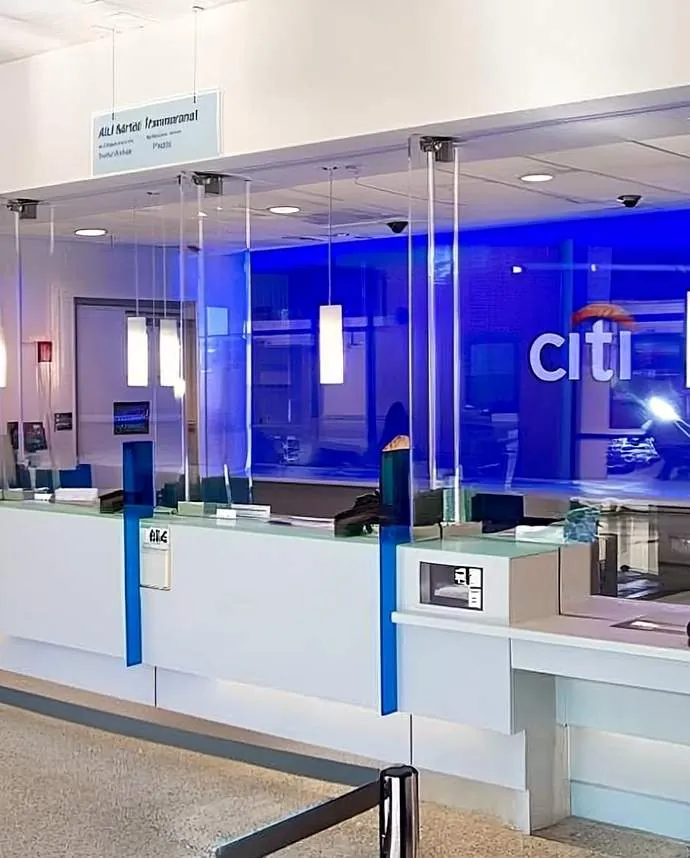 Visualisation of Citi Bank teller area, view 2