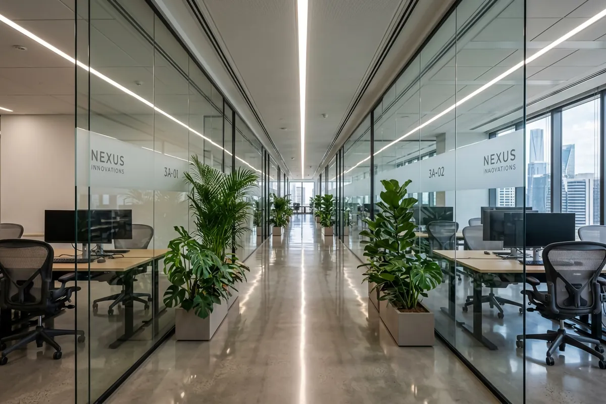 Commercial fit-out interior, illustrative photograph
